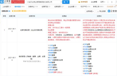 萬達商業經營范圍擴大，新增信息系統集成服務并調整董事